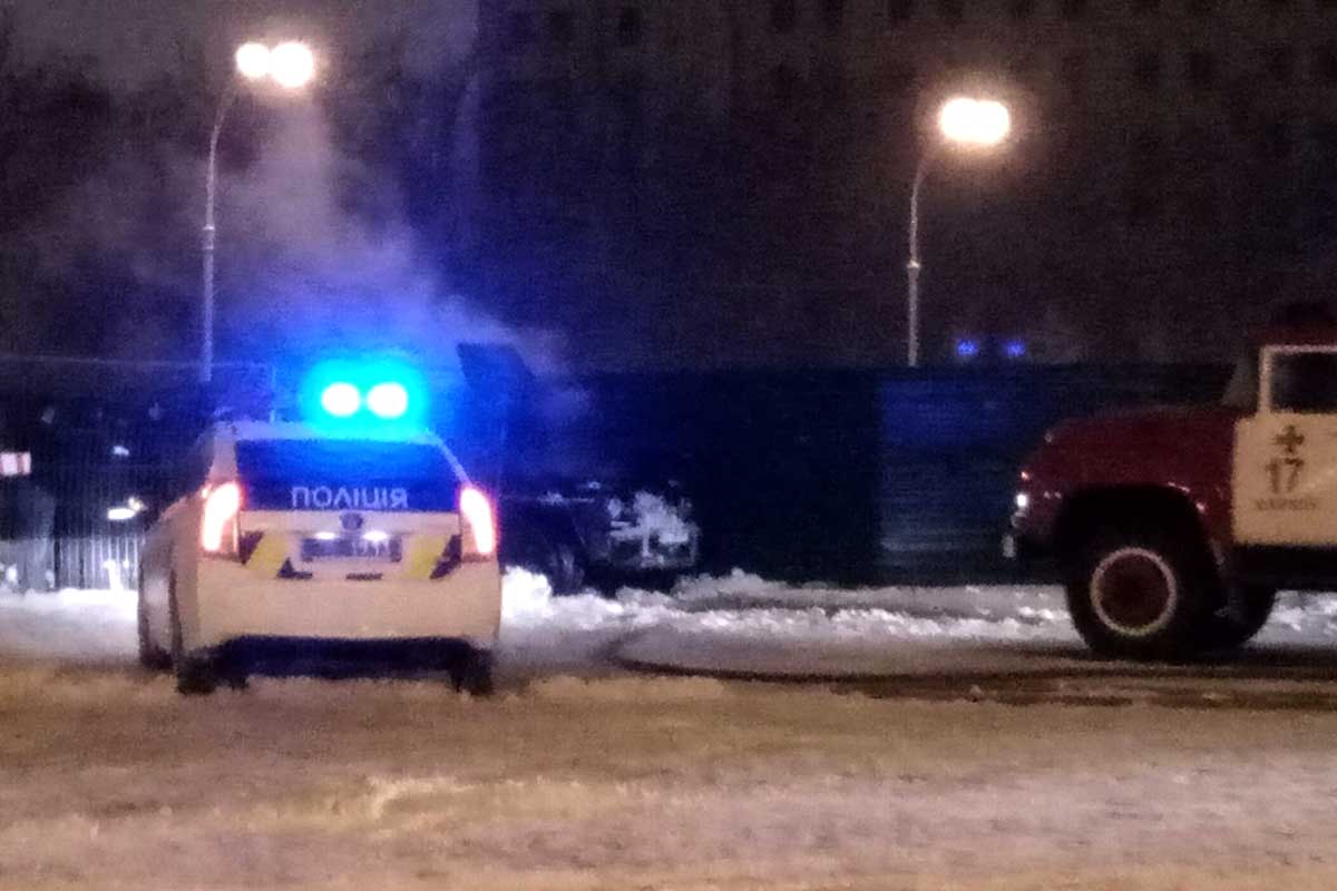 На площади Свободы сгорел автомобиль