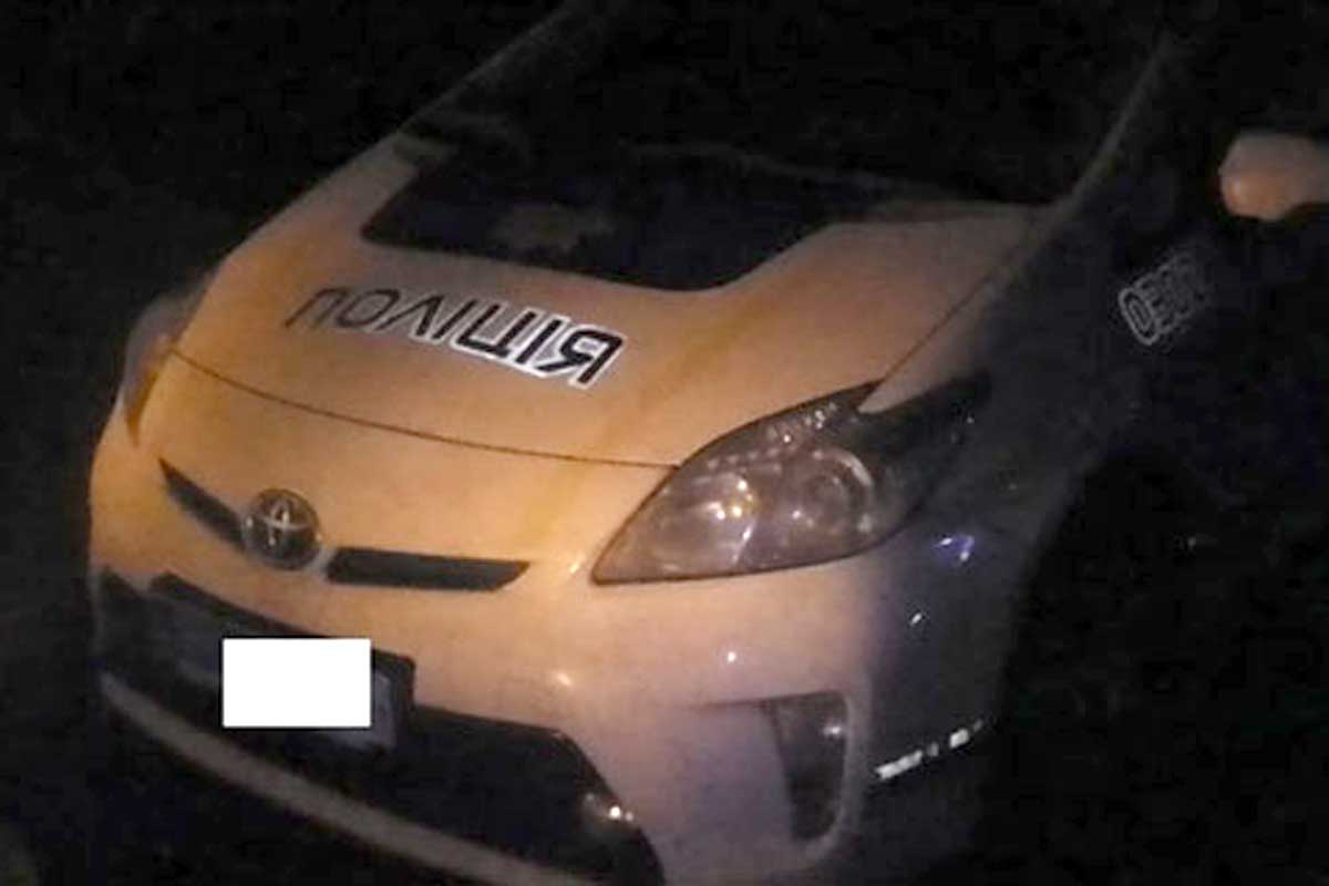 Пьяный водитель врезался в полицейский Prius (фото)