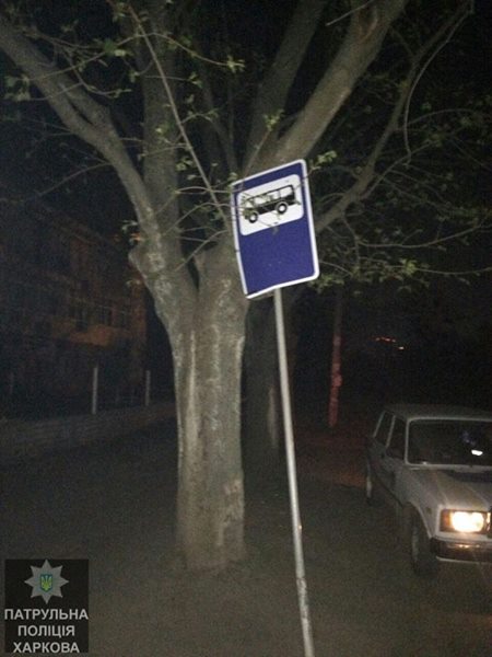 На Алексеевке украли дорожный знак (фото)