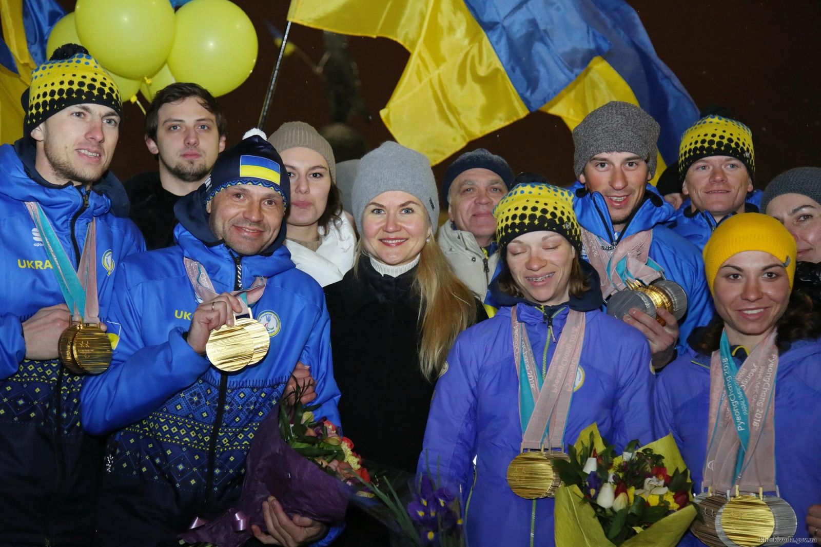 В Харькове встретили героев Паралимпиады