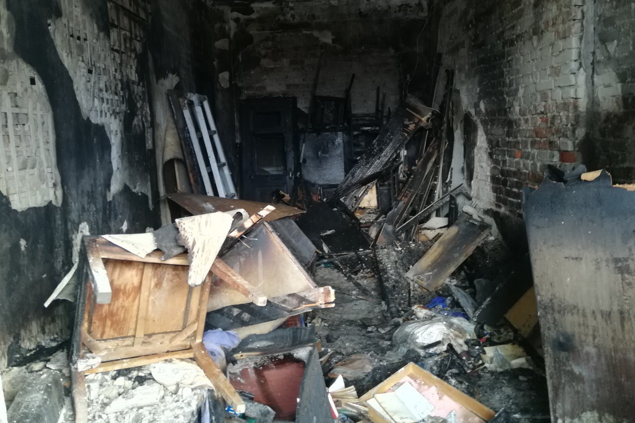 В центре Харькова сгорела квартира (фото)