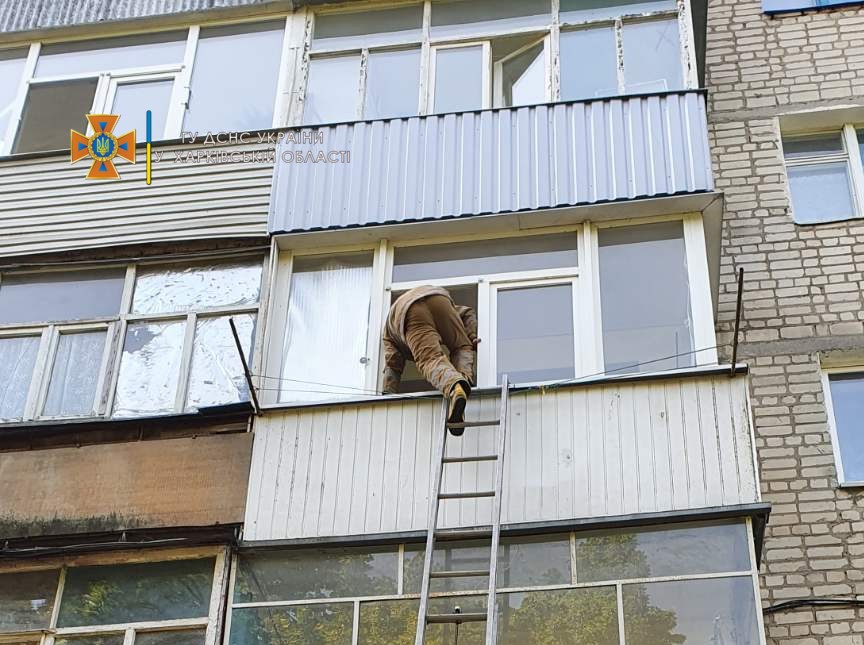 В Лозовой спасателям пришлось через балкон лезть в квартиру пенсионерки
