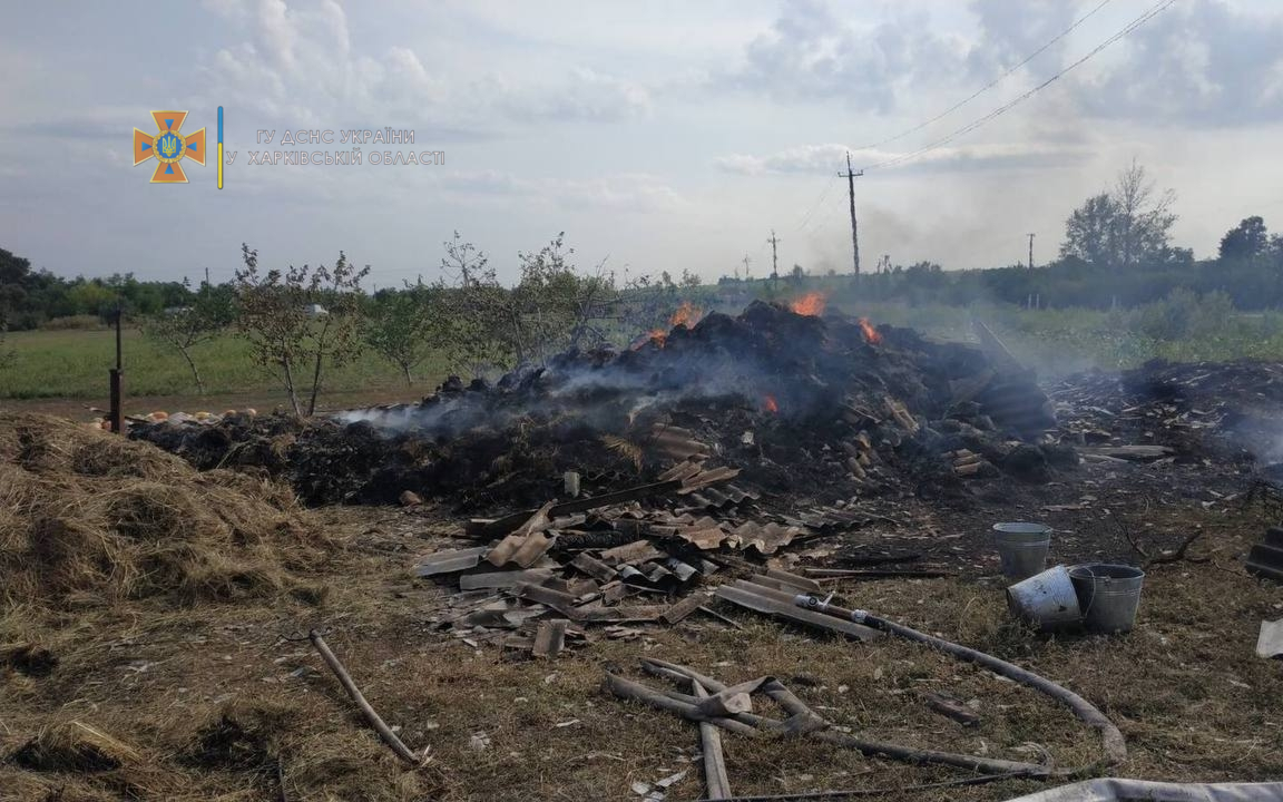 В Харьковской области сгорело больше 10 тонн сена