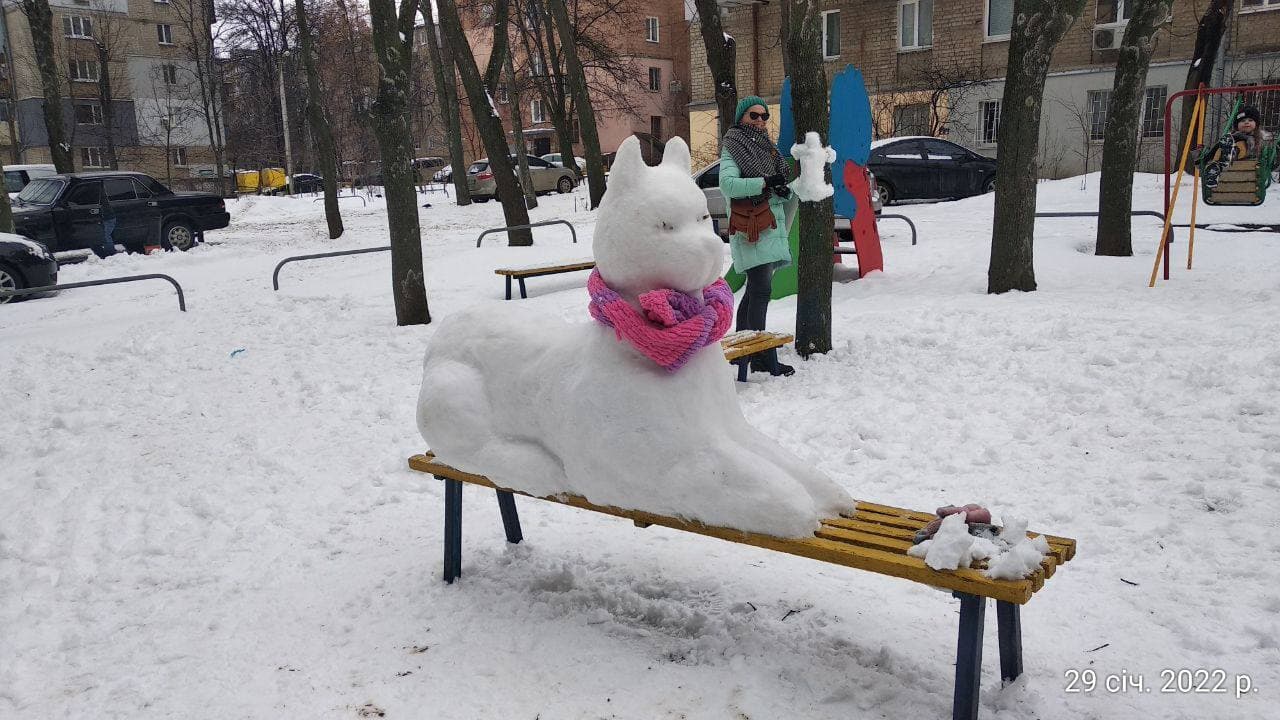 Харьковчане лепят необычных снеговиков (фото)
