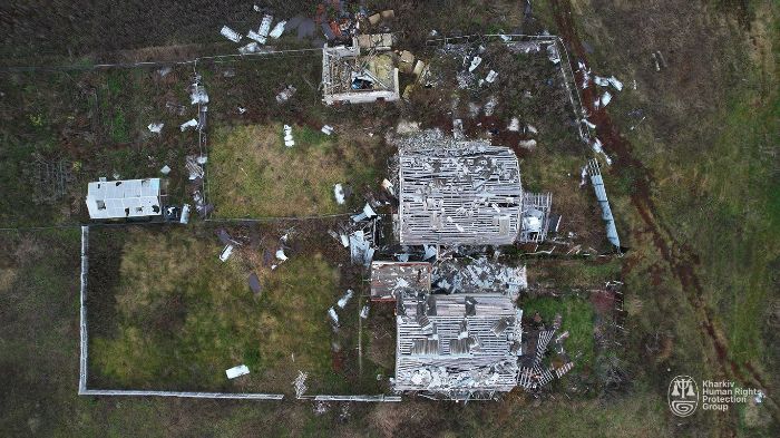 Село на Харьковщине разрушено до основания: фото с высоты птичьего полета