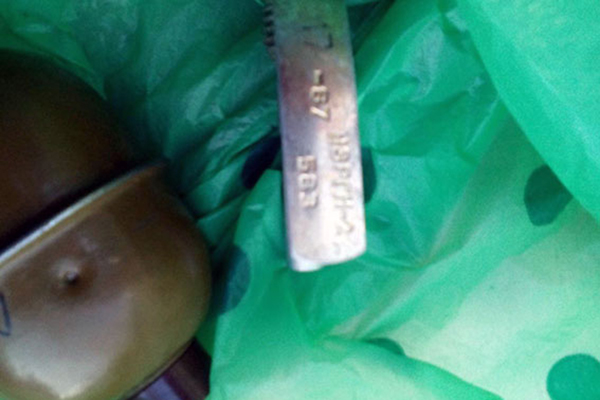На Салтовке в мусорном баке нашли гранату (фото, обновлено)