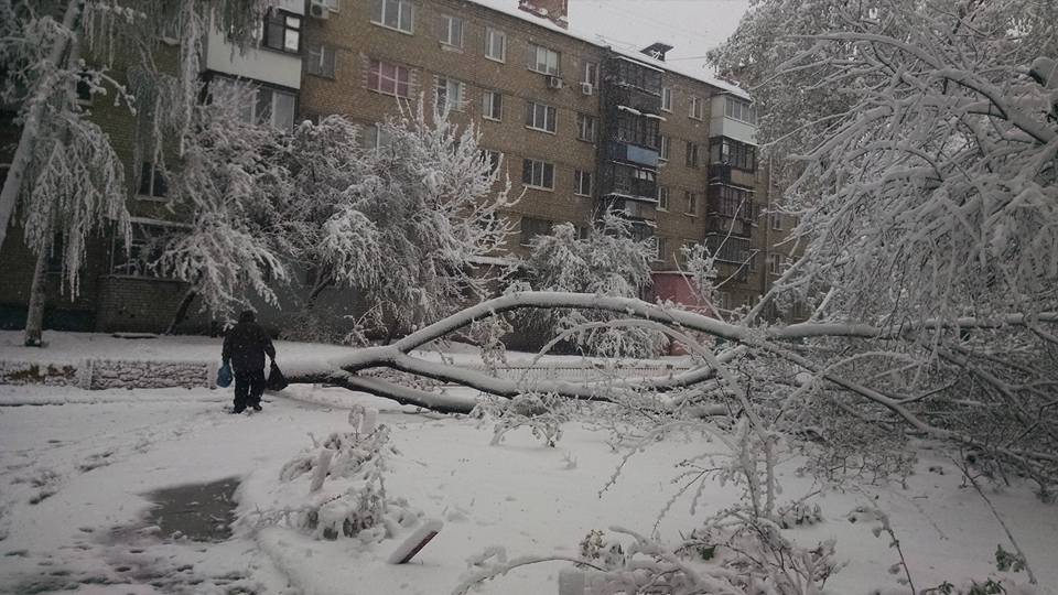 В Харькове стихия обесточила детские сады и школы (обновлено)