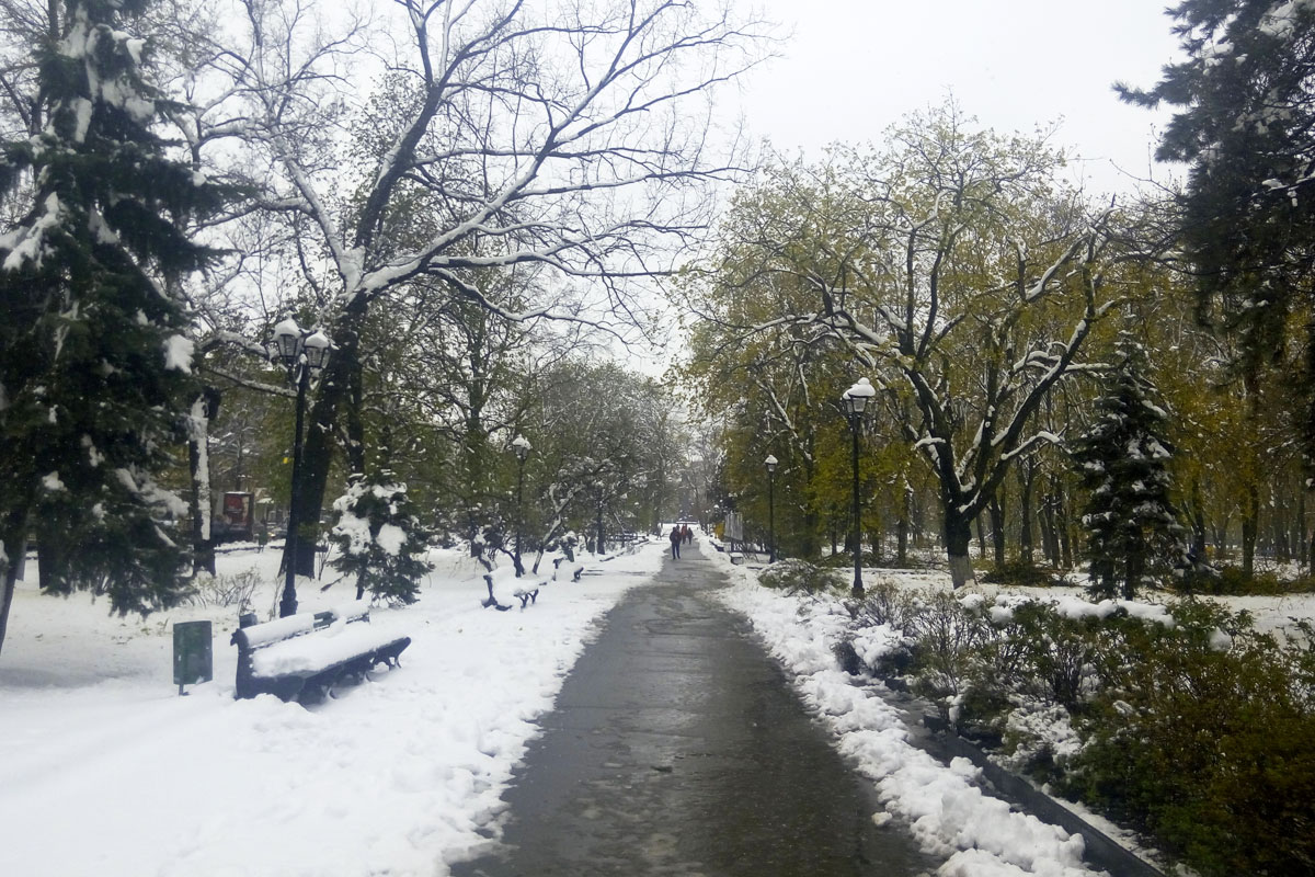Харьков под апрельским снегом: фоторепортаж