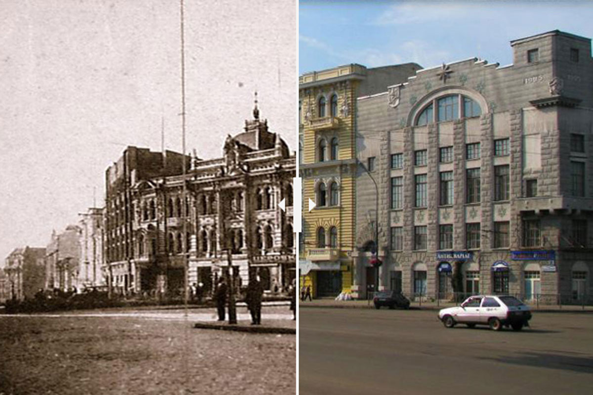 Харьков старый и новый. Площадь Конституции. Фото