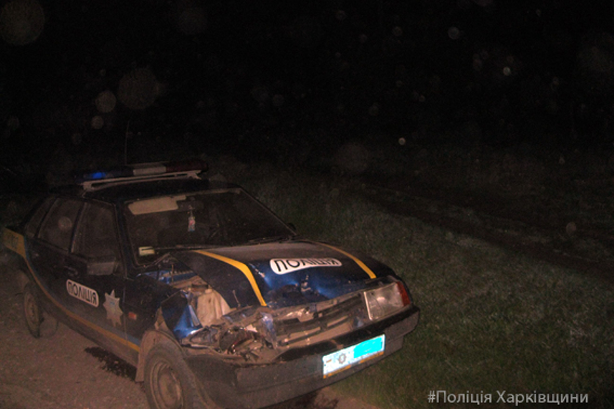 Пьяный водитель специально въехал в полицейское авто (фото)