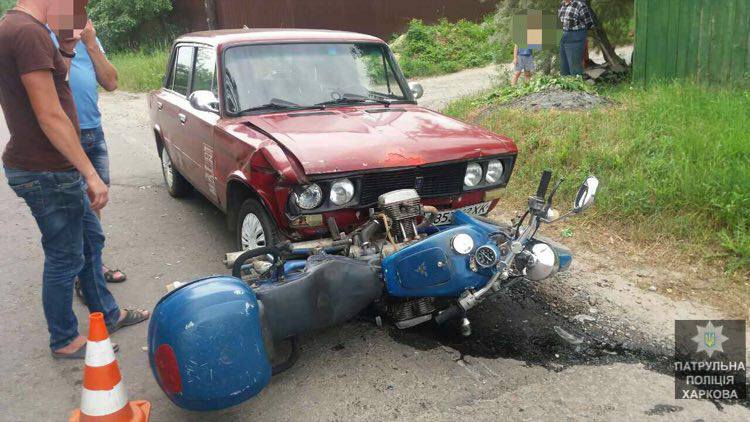 Авария на поселке Жуковского: пострадал мотоциклист (фото)