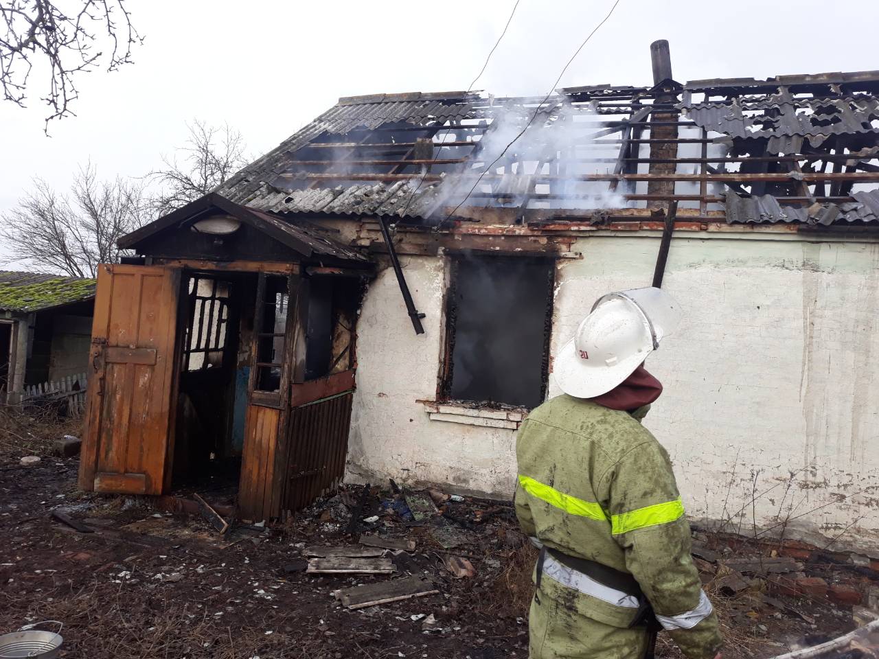 Под Харьковом в огне погиб мужчина (фото)