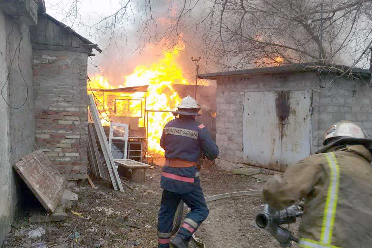 Под Харьковом животных спасли от огня