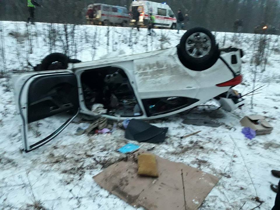 Авария под Харьковом: трое пострадавших
