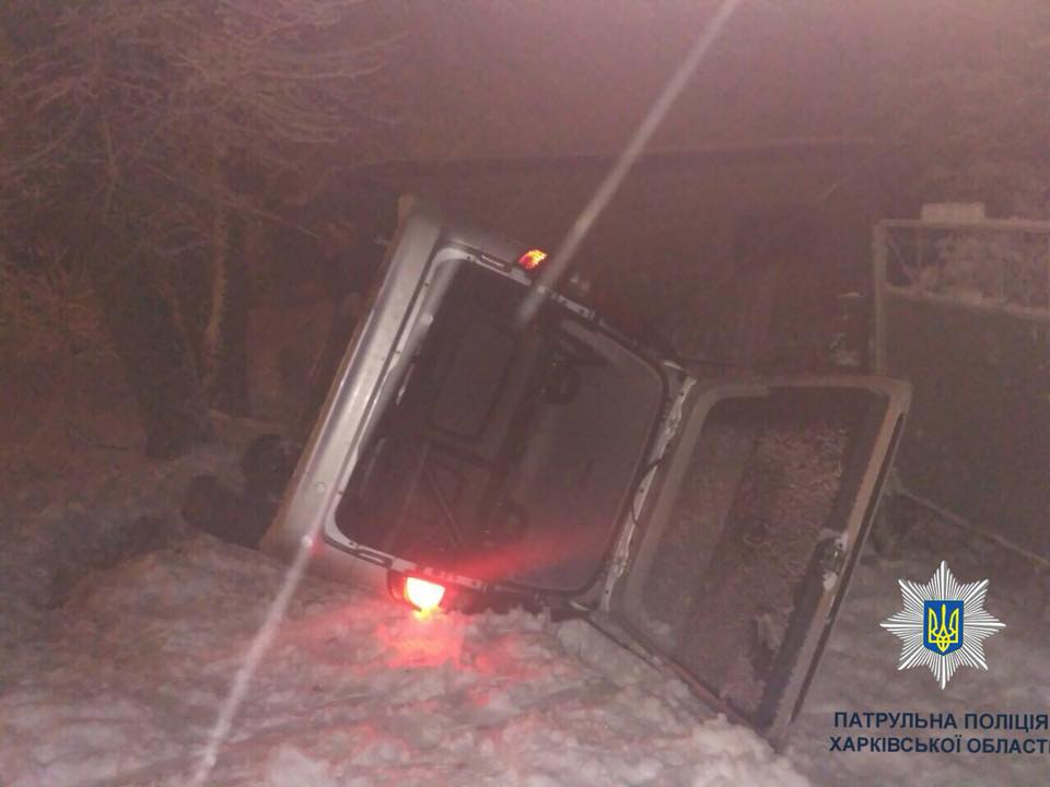 Mercedes влетел в дерево (фото)