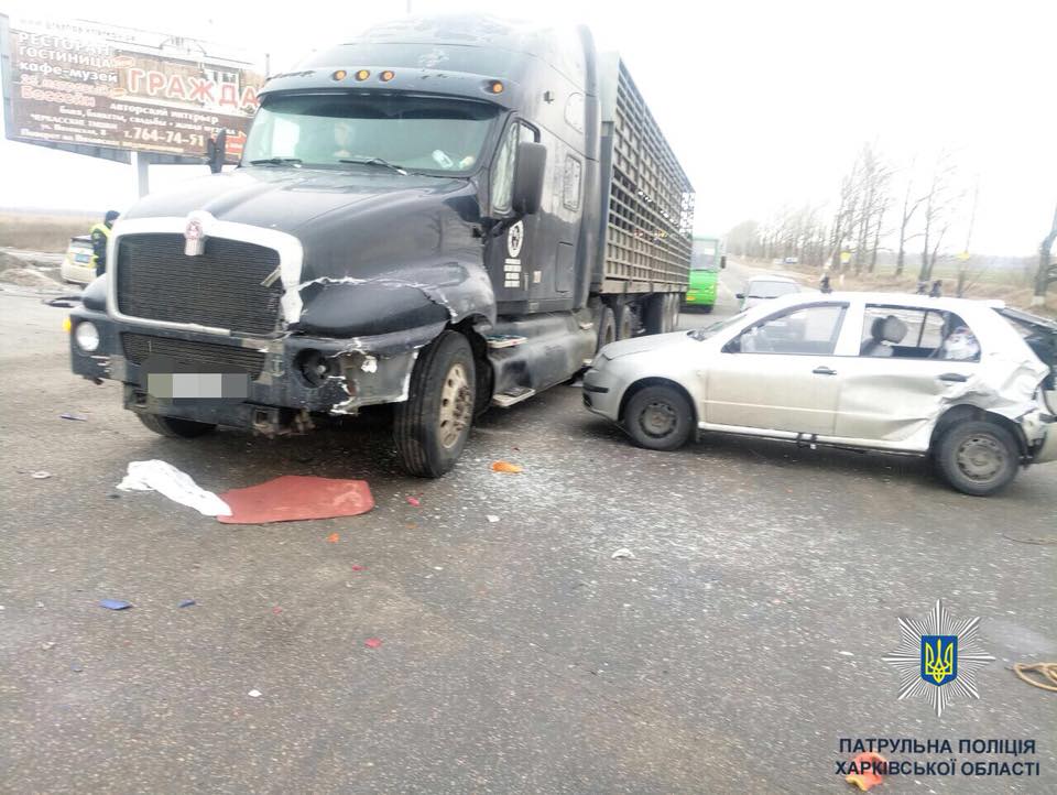 Легковушка столкнулась с грузовиком: есть пострадавшие (фото)