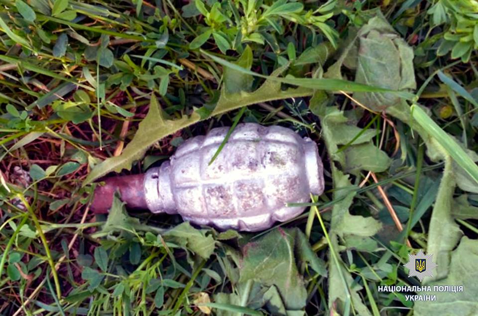 Харьковчанин нашел в траве гранату (фото)