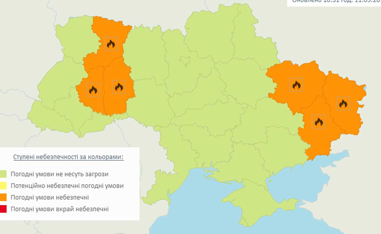 В Харьковской области сохраняется чрезвычайная опасность пожаров