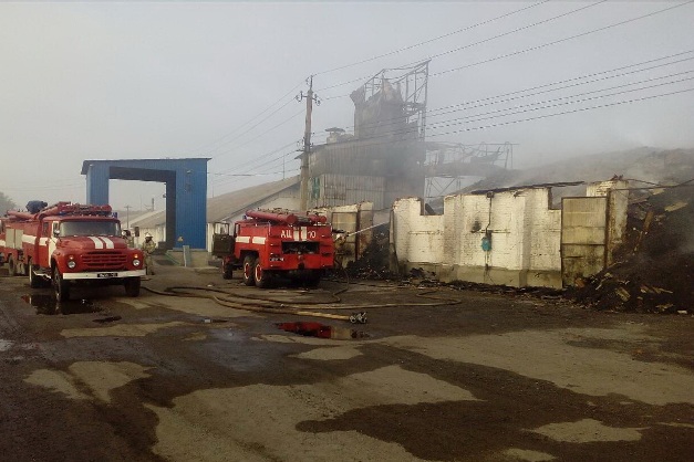 Под Харьковом зерносклады тушили с поезда (фото)