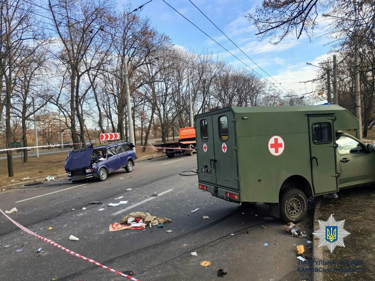 Авария с военной скорой: четверо пострадавших (фото)