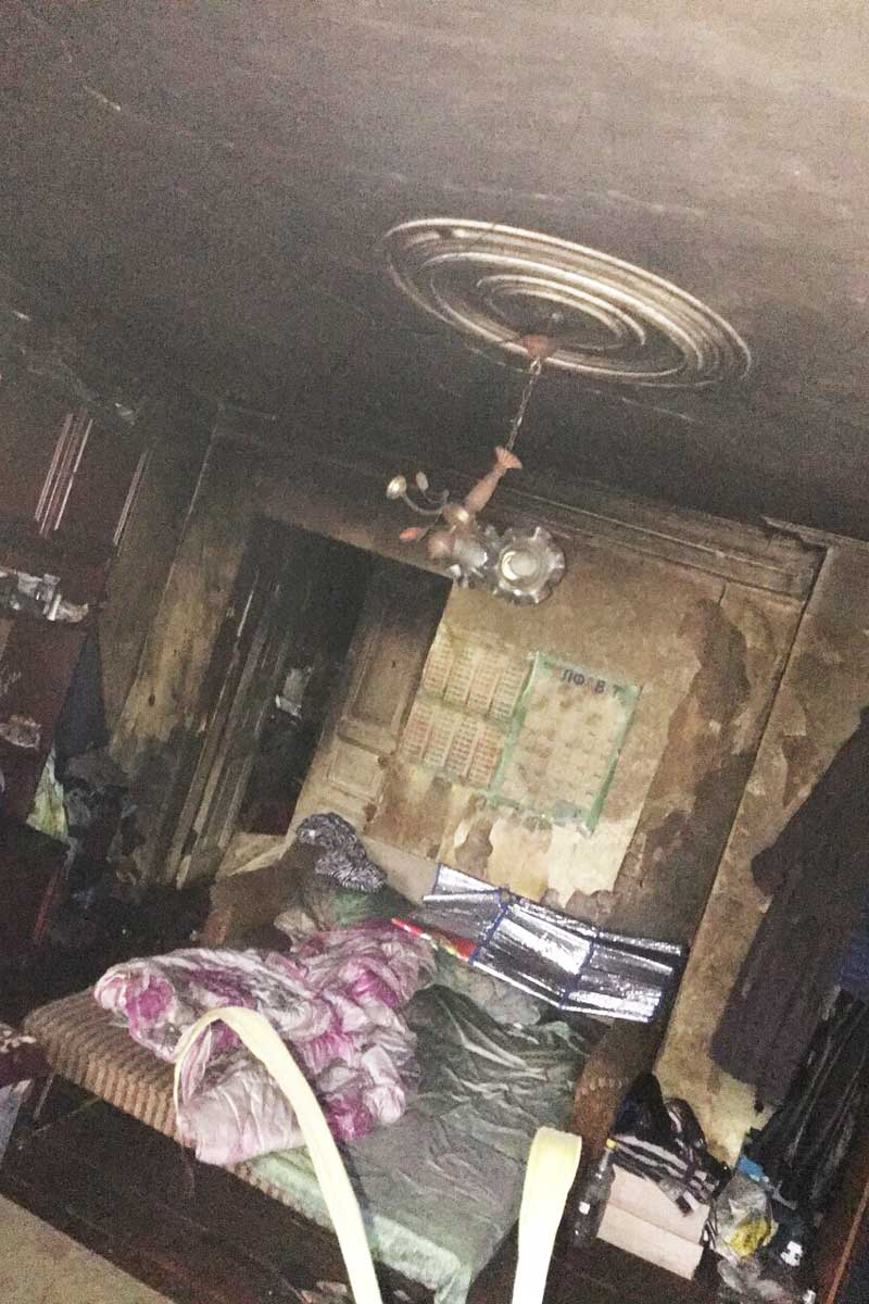 В Харькове сгорела квартира (фото)