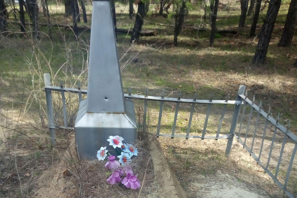 Вандал разграбил могилу под Харьковом (фото)