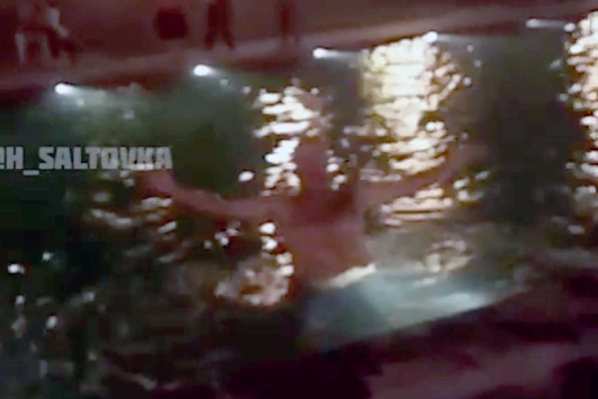 Люди осудили мужчину, который плавал в новом озере в саду Шевченко