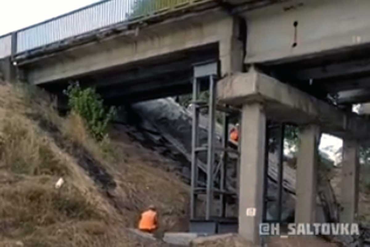 Опубликовано видео ремонта моста на Окружной