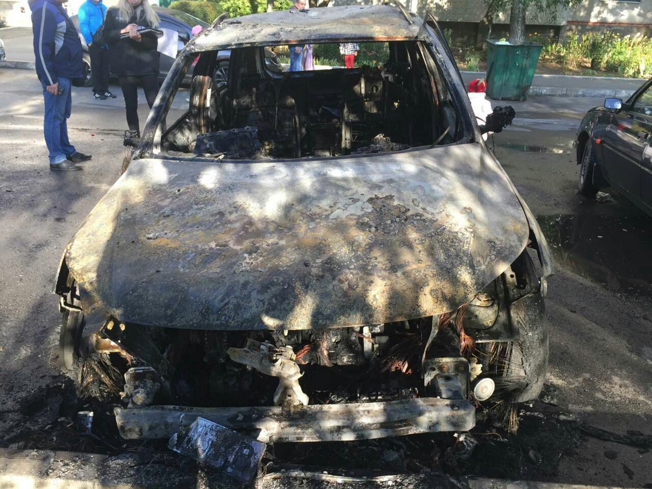 В Харькове сгорел Tiguan