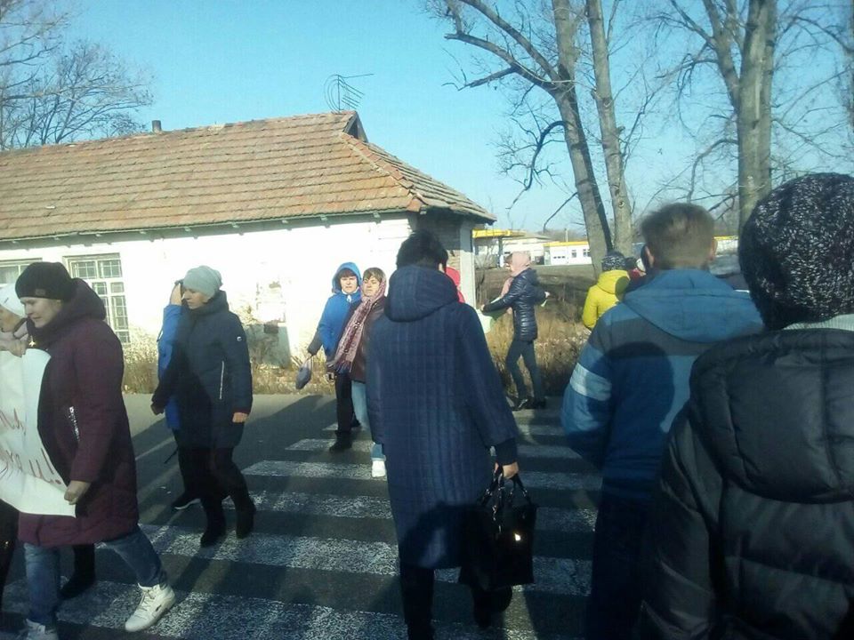 Мирная акция на трассе Киев - Харьков: дорогу перекрывали