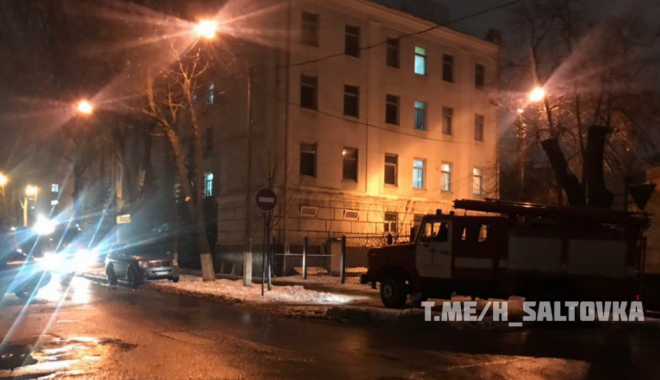 В Харькове горел отдел полиции