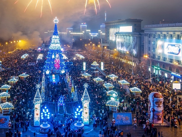Около 80 тысяч Харьковчан провели Новый Год на улице