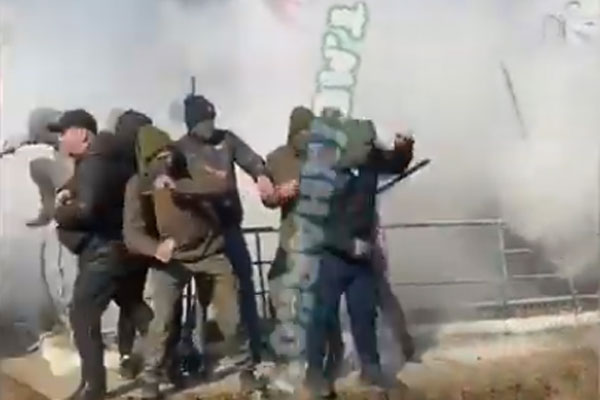 Полное видео столкновений на 