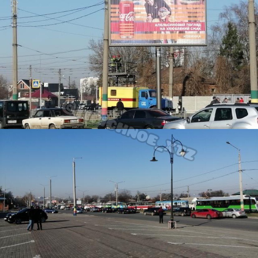 На Салтовке из-за обрыва линии стоят трамваи (фото)