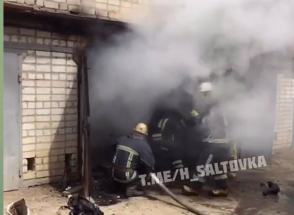 На Зубенко спасли собаку, закрытую в горящем гараже (видео)