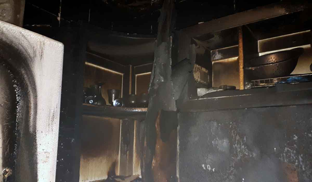 В Харькове горел дом, эвакуированы жильцы