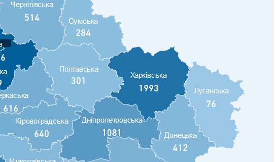 В Харьковской области - 46 новых случаев коронавируса, всего – 1993