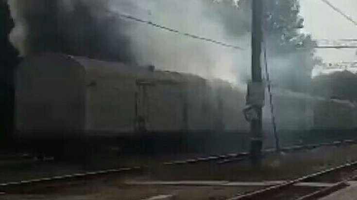 В Харькове горел поезд