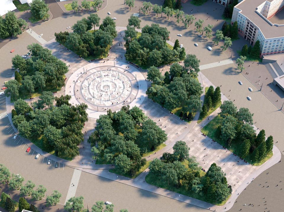 Стало известно, когда откроют фонтан на площади и как он будет выглядеть (фото)