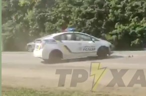 Полицейский Prius попал в аварию на Белгородском шоссе
