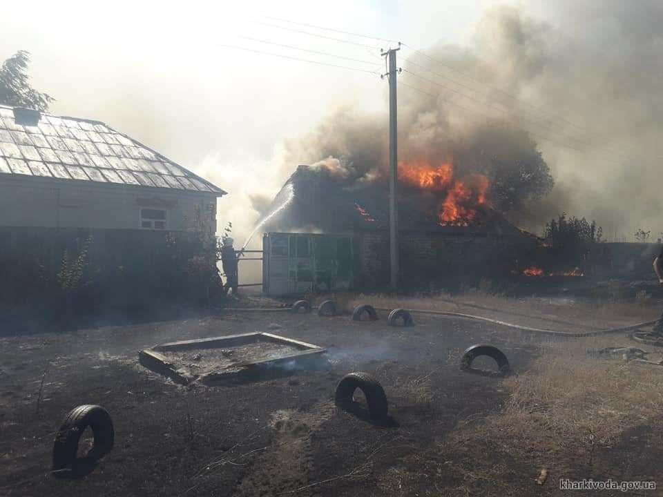 Пожар в Двуречанском районе: одно село сгорело полностью