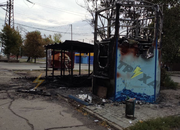 В Харькове сгорели два киоска (фото)