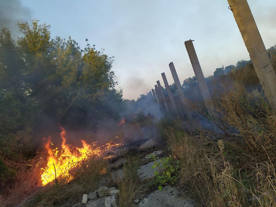 Под Харьковом пожар с сухой травы перекинулся на дома (фото)