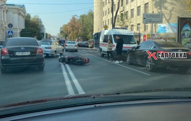 На Пушкинской сбит мотоциклист (фото)