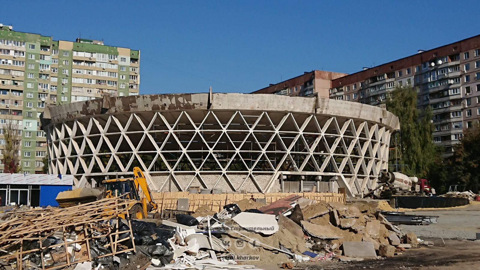 Снос "Круглого рынка" на Салтовке. Фото со стройплощадки