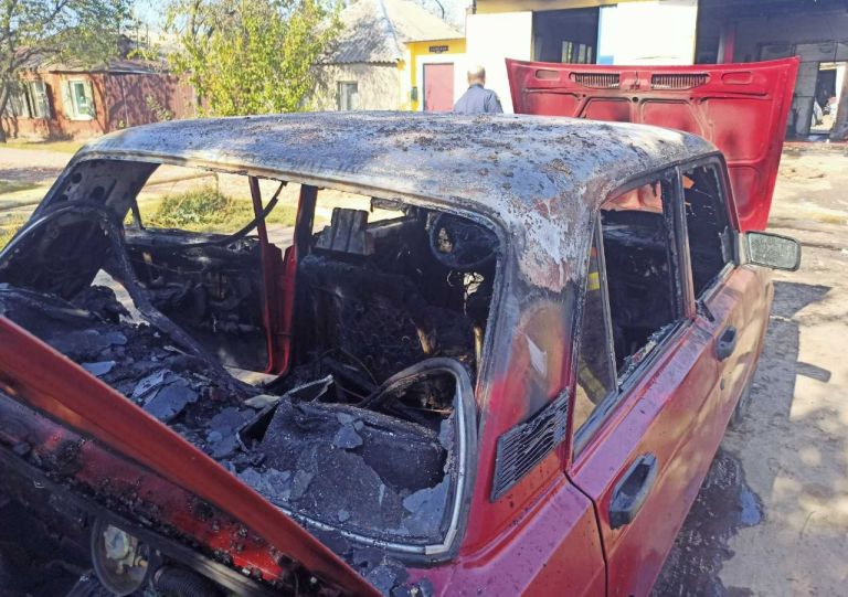 Харьковчанин получил ожоги, пытаюсь потушить свою машину