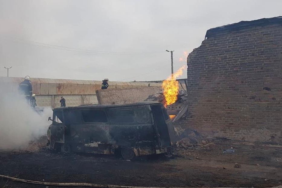 Взрыв в Дергачевском районе: фоторепортаж
