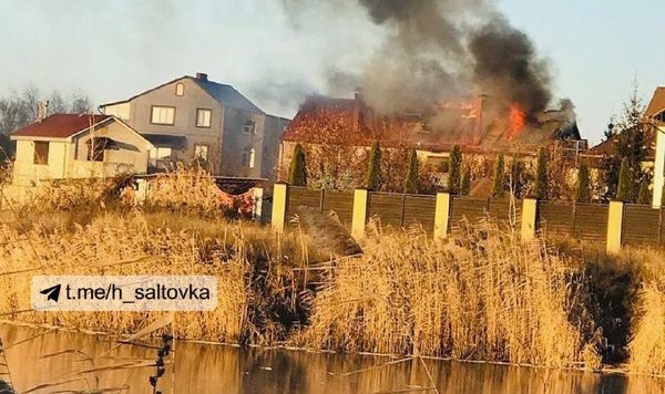 В Большой Даниловке полыхает дом (фото)