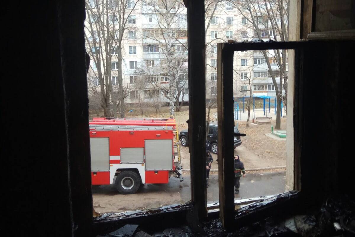 Пожар на Салтовке: погибла женщина, ее муж получил ожоги