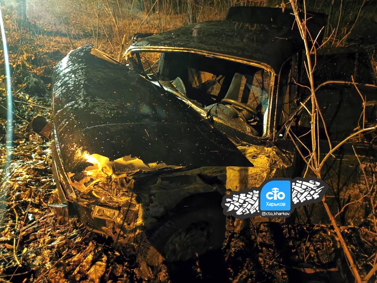 Тройное ДТП под Харьковом: машина вылетела с дороги, есть пострадавшие (фото, видео)